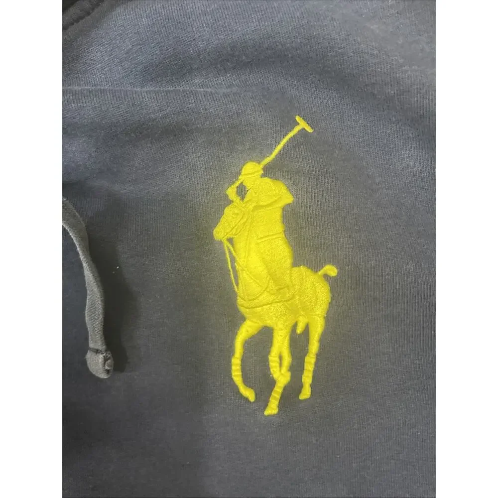 Polo Ralph Lauren Big Pony Hoodie Mens XL Blue #3 Pullover Sweatshirt Pocket